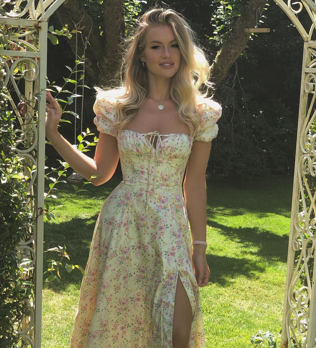 Vintage Floral Corset Dress