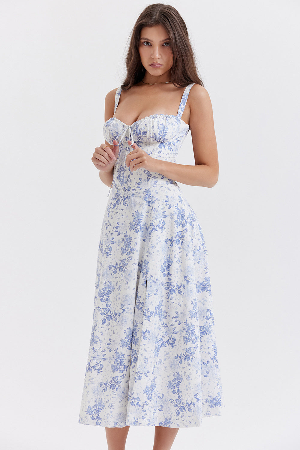 Blue Floral Cottagecore Sundress