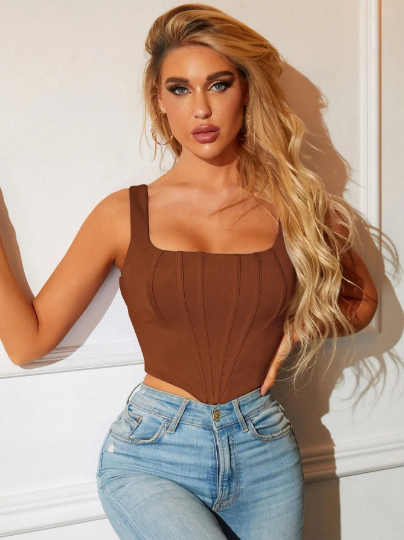 Boned Corset Crop Top