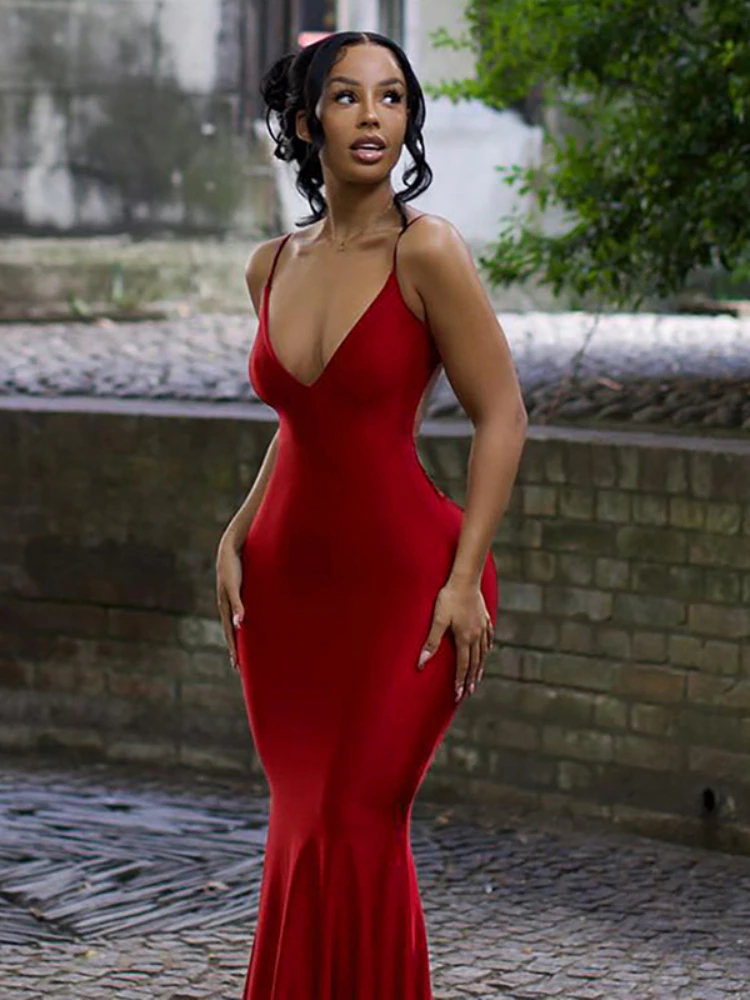 SAY YES TO THE PROM Womens Red Embellished Spaghetti Strap V Neck  Full-Length Prom Fit + Flare Dress Juniors 9\10 - Walmart.com